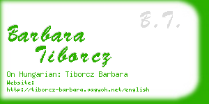 barbara tiborcz business card
